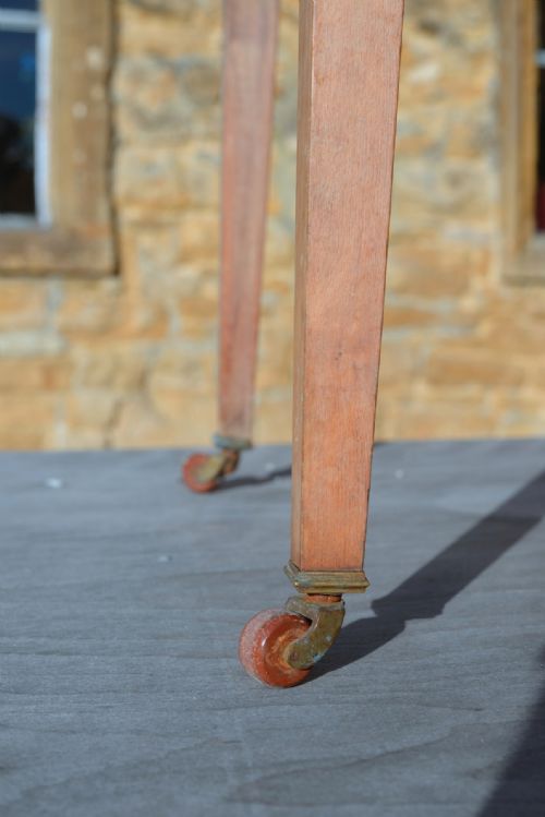 A BLEACHED MAHOGANY LUGGAGE STAND OF GENEROUS SIZE C1850 - ADDITIONAL PHOTO 1