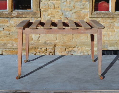 A BLEACHED MAHOGANY LUGGAGE STAND OF GENEROUS SIZE C1850 - ADDITIONAL PHOTO 4