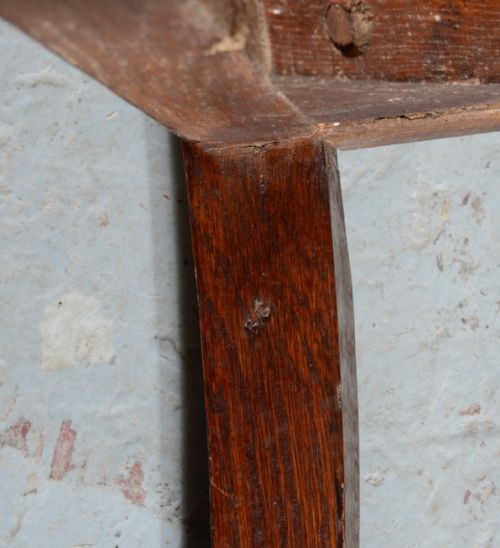 A SET OF SEVEN 61 GEORGE II STYLE OAK DINING CHAIRS C1900 - ADDITIONAL PHOTO 13