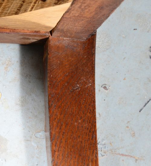 A SET OF SEVEN 61 GEORGE II STYLE OAK DINING CHAIRS C1900 - ADDITIONAL PHOTO 14