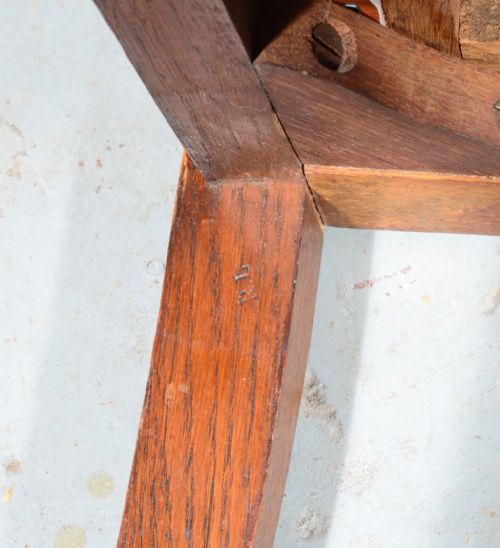 A SET OF SEVEN 61 GEORGE II STYLE OAK DINING CHAIRS C1900 - ADDITIONAL PHOTO 15