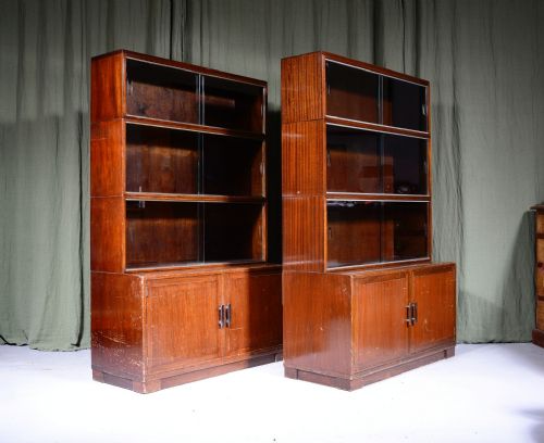 A PAIR OF ART DECO MODULAR BOOKCASES BY MINTY OF OXFORD C1930 - ADDITIONAL PHOTO 3