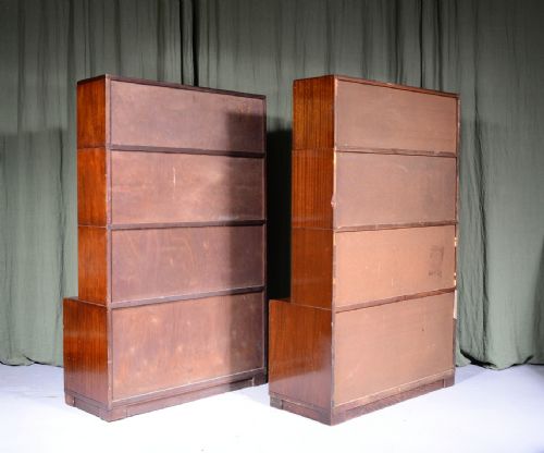 A PAIR OF ART DECO MODULAR BOOKCASES BY MINTY OF OXFORD C1930 - ADDITIONAL PHOTO 5