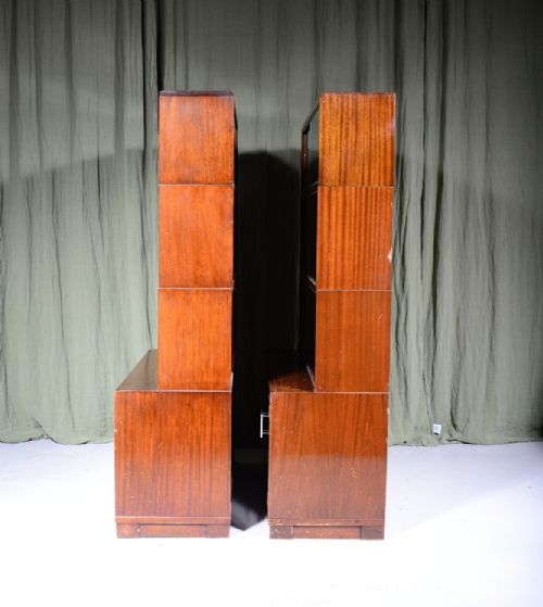 A PAIR OF ART DECO MODULAR BOOKCASES BY MINTY OF OXFORD C1930 - ADDITIONAL PHOTO 6
