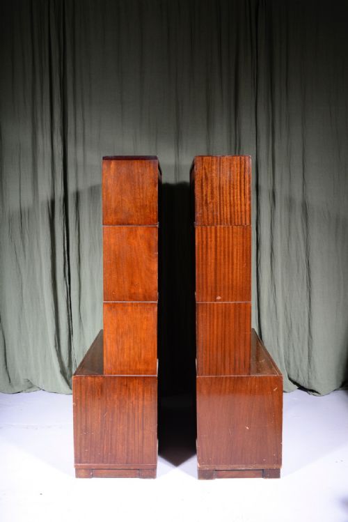 A PAIR OF ART DECO MODULAR BOOKCASES BY MINTY OF OXFORD C1930 - ADDITIONAL PHOTO 7
