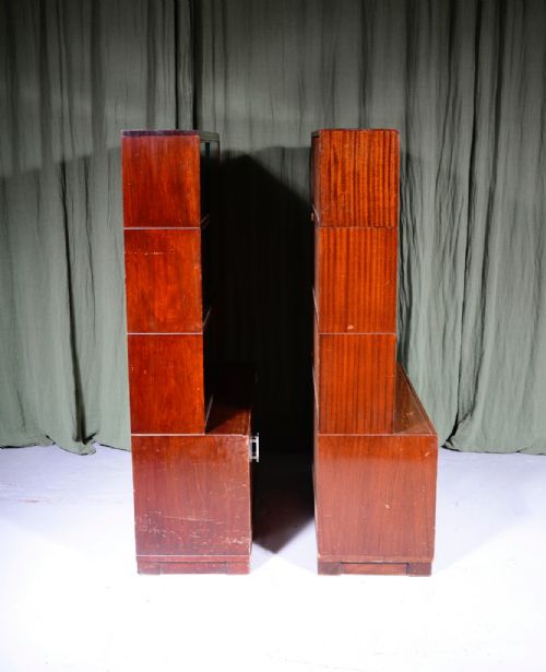 A PAIR OF ART DECO MODULAR BOOKCASES BY MINTY OF OXFORD C1930 - ADDITIONAL PHOTO 8