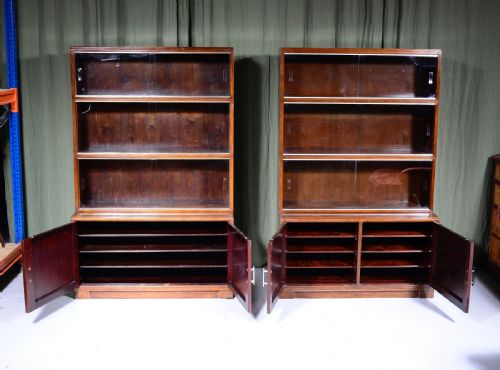 A PAIR OF ART DECO MODULAR BOOKCASES BY MINTY OF OXFORD C1930 - ADDITIONAL PHOTO 9