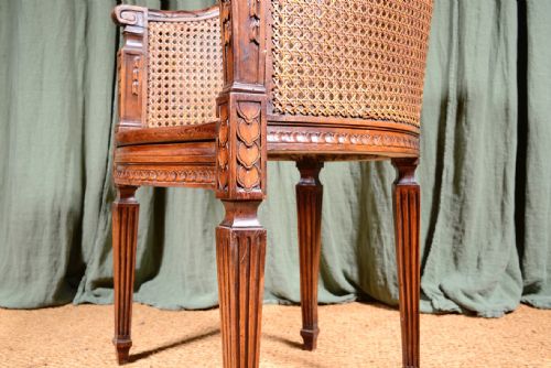 A FRENCH CANE BERGERE ARMCHAIR C1880 - ADDITIONAL PHOTO 10