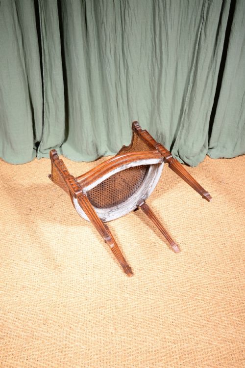A FRENCH CANE BERGERE ARMCHAIR C1880 - ADDITIONAL PHOTO 12