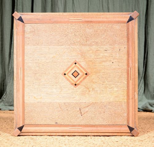 A COTSWOLD SCHOOL OAK AND SPECIMEN WOOD PARQUETRY TABLE C1930 - ADDITIONAL PHOTO 4