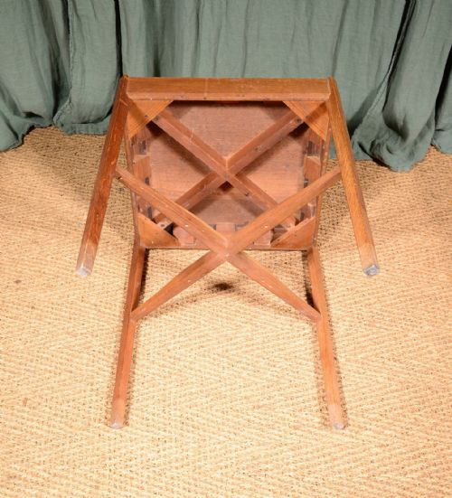 A COTSWOLD SCHOOL OAK AND SPECIMEN WOOD PARQUETRY TABLE C1930 - ADDITIONAL PHOTO 8