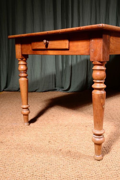 A FRENCH CHERRY WOOD FARMHOUSE DINING TABLE C1870 - ADDITIONAL PHOTO 2
