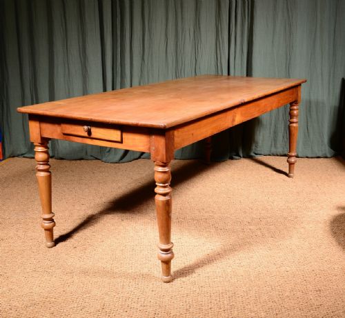 A FRENCH CHERRY WOOD FARMHOUSE DINING TABLE C1870 - ADDITIONAL PHOTO 5