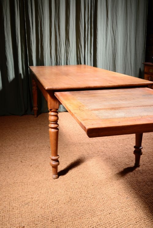 A FRENCH CHERRY WOOD FARMHOUSE DINING TABLE C1870 - ADDITIONAL PHOTO 9