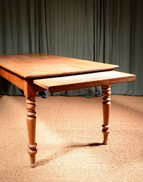 A FRENCH CHERRY WOOD FARMHOUSE DINING TABLE C1870 - ADDITIONAL PHOTO 11