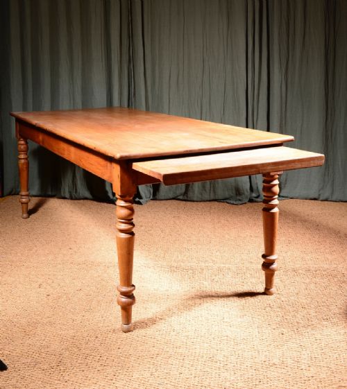 A FRENCH CHERRY WOOD FARMHOUSE DINING TABLE C1870 - ADDITIONAL PHOTO 12
