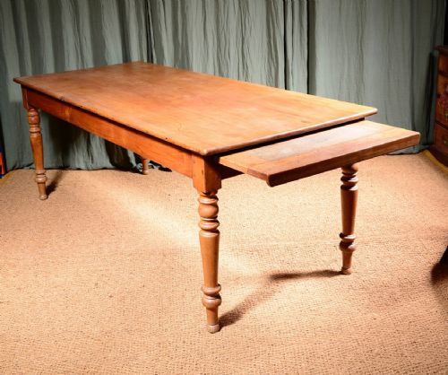 A FRENCH CHERRY WOOD FARMHOUSE DINING TABLE C1870 - ADDITIONAL PHOTO 13