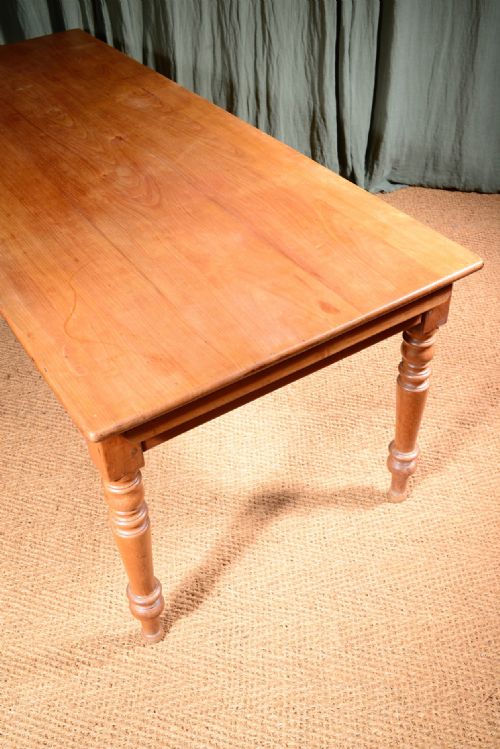 A FRENCH CHERRY WOOD FARMHOUSE DINING TABLE C1870 - ADDITIONAL PHOTO 14