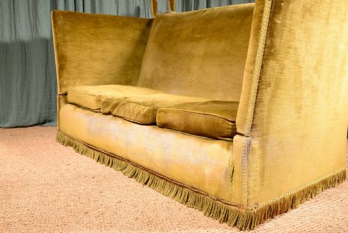 A KNOLE SOFA WITH VELVET UPHOLSTERY C1900 - ADDITIONAL PHOTO 6