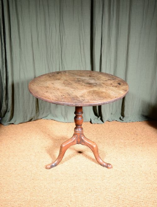 a georgian mahogany tripod table with a one piece top c1770 - CATEGORY: ANTIQUE TABLES - DATED GEORGIAN