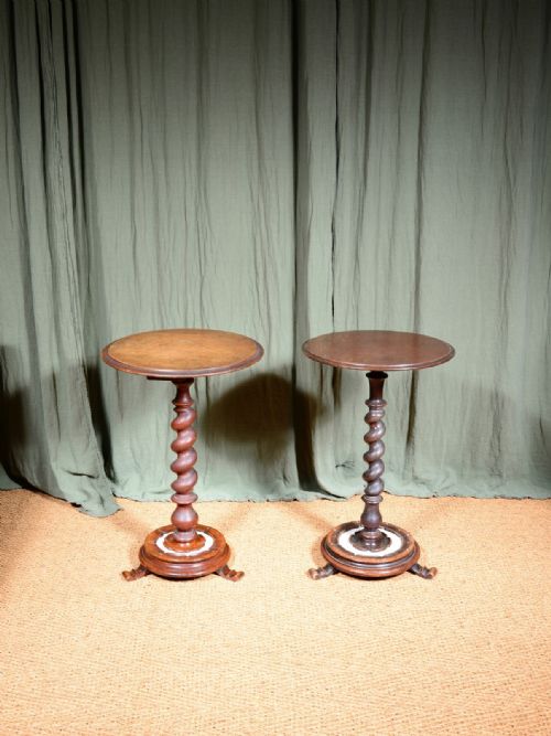 A MATCHED PAIR OF WILLIAM IV MAHOGANY AND MARBLE TABLES C1835 - ADDITIONAL PHOTO 1