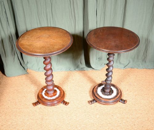 A MATCHED PAIR OF WILLIAM IV MAHOGANY AND MARBLE TABLES C1835 - ADDITIONAL PHOTO 2