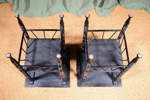 A PAIR OF AESTHETIC MOVEMENT EBONISED TWO TIER TABLES TO A DESIGN BY EW GODWIN C1870 - ADDITIONAL PHOTO 12
