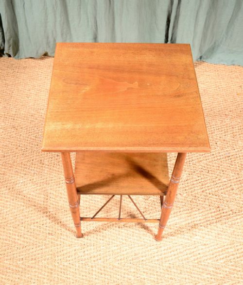 AN AESTHETIC MOVEMENT WALNUT TWO TIER TABLE TO A DESIGN BY EW GODWIN C1870 - ADDITIONAL PHOTO 2
