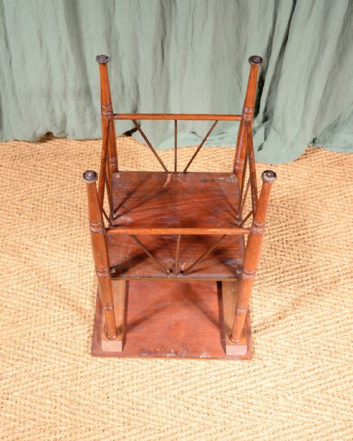 AN AESTHETIC MOVEMENT WALNUT TWO TIER TABLE TO A DESIGN BY EW GODWIN C1870 - ADDITIONAL PHOTO 4