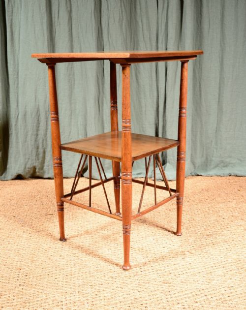 AN AESTHETIC MOVEMENT WALNUT TWO TIER TABLE TO A DESIGN BY EW GODWIN C1870 - ADDITIONAL PHOTO 5