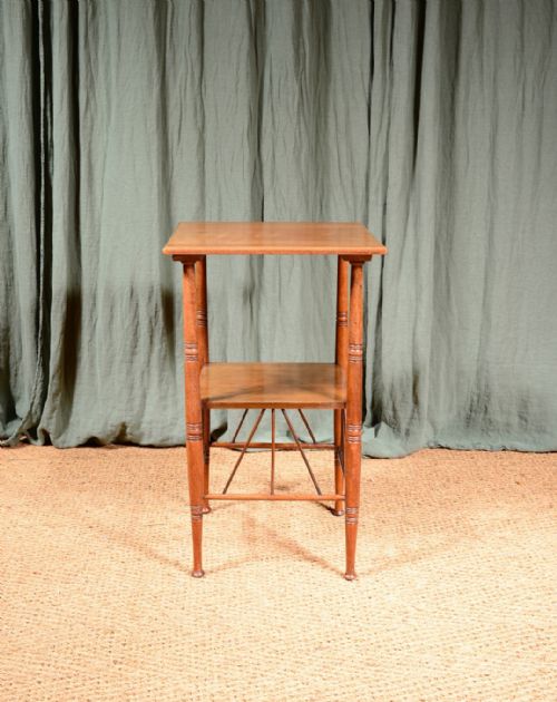 AN AESTHETIC MOVEMENT WALNUT TWO TIER TABLE TO A DESIGN BY EW GODWIN C1870 - ADDITIONAL PHOTO 6