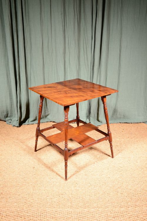 an aesthetic movement walnut two tier table attributed to collinson lock c1880 - CATEGORY: ANTIQUE TABLES - DATED 1880