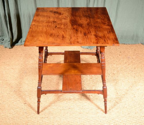 AN AESTHETIC MOVEMENT WALNUT TWO TIER TABLE ATTRIBUTED TO COLLINSON LOCK C1880 - ADDITIONAL PHOTO 7