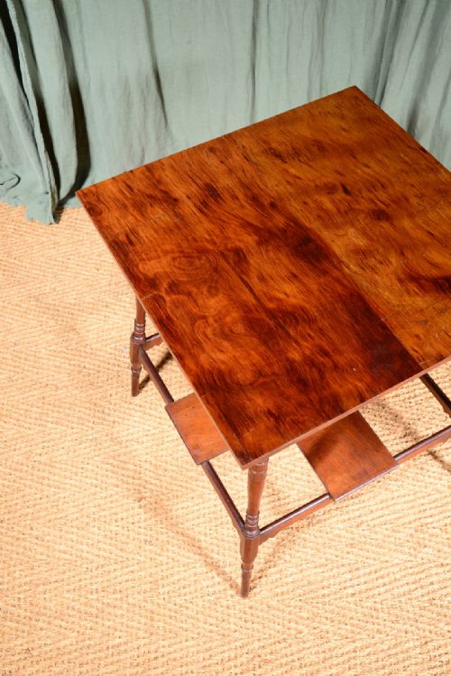 AN AESTHETIC MOVEMENT WALNUT TWO TIER TABLE ATTRIBUTED TO COLLINSON LOCK C1880 - ADDITIONAL PHOTO 9