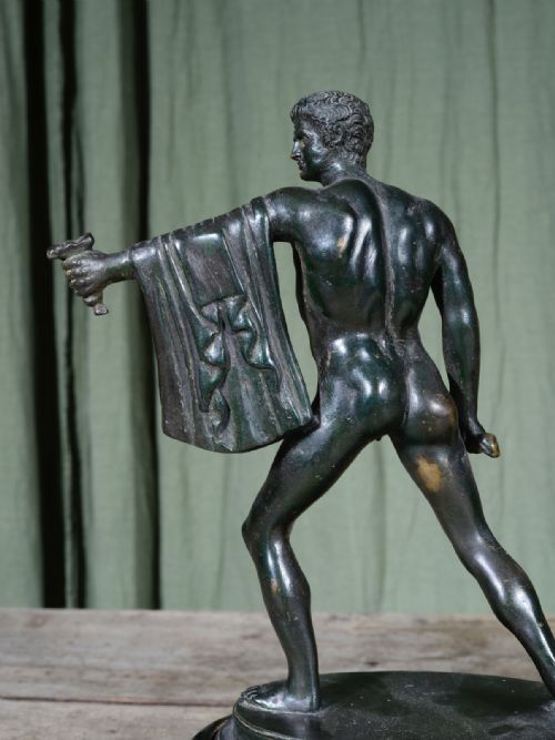 A PAIR OF GRAND TOUR PATINATED BRONZE ATHLETES C1880 - ADDITIONAL PHOTO 10