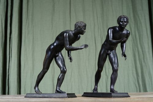 a pair of grand tour bronze herculaneum runners c1880 - CATEGORY: ANTIQUE METAL - DATED 1880
