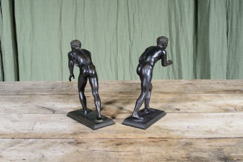 A PAIR OF GRAND TOUR BRONZE HERCULANEUM RUNNERS C1880 - ADDITIONAL PHOTO 6