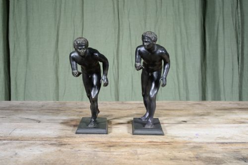 A PAIR OF GRAND TOUR BRONZE HERCULANEUM RUNNERS C1880 - ADDITIONAL PHOTO 7