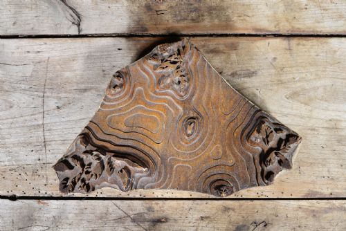 A LIBERTY CO SILK PRINTING BLOCK FROM MERTON ABBEY C1860 - ADDITIONAL PHOTO 1
