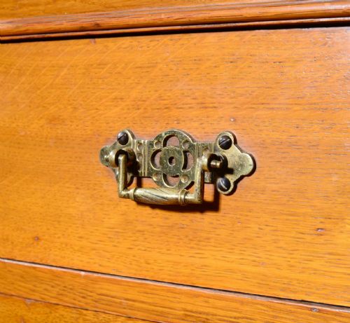 A VICTORIAN GOLDEN OAK ESTATE CUPBOARD ON CHEST C1870 - ADDITIONAL PHOTO 8