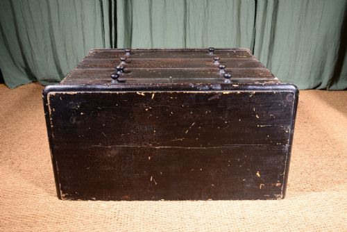A VICTORIAN PAINTED PINE CHEST OF DRAWERS WITH HEAVY CRAQUELURE C1850 - ADDITIONAL PHOTO 4