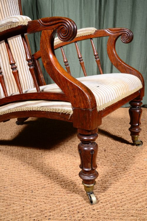 A VICTORIAN ROSEWOOD ARMCHAIR POSSIBLY PHILIP WEBB FOR MORRIS CO C186570 - ADDITIONAL PHOTO 7