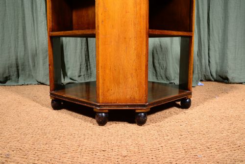 A WALNUT OCTAGONAL BOOK TABLE PROBABLY HEAL'S C1930 - ADDITIONAL PHOTO 2