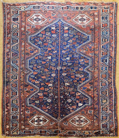 an antique caucasian rug c1900 - CATEGORY: ANTIQUE RUGS - DATED 1900