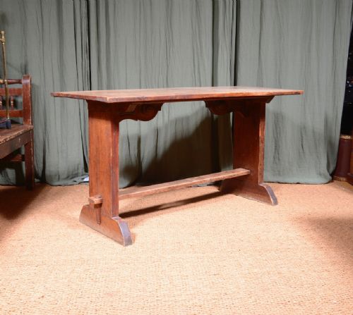 an arts crafts bleached oak pub table c1920 - CATEGORY: ANTIQUE TABLES - DATED 1920