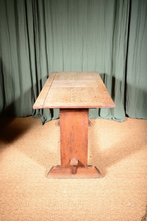 AN ARTS CRAFTS BLEACHED OAK PUB TABLE C1920 - ADDITIONAL PHOTO 4