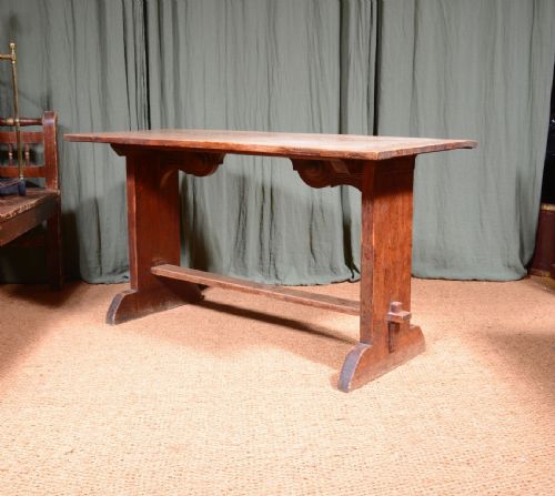 AN ARTS CRAFTS BLEACHED OAK PUB TABLE C1920 - ADDITIONAL PHOTO 12