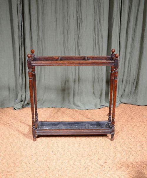 AN AESTHETIC MOVEMENT OAK STICK UMBRELLA STAND C1880 - ADDITIONAL PHOTO 1