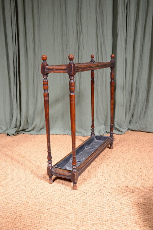 AN AESTHETIC MOVEMENT OAK STICK UMBRELLA STAND C1880 - ADDITIONAL PHOTO 5