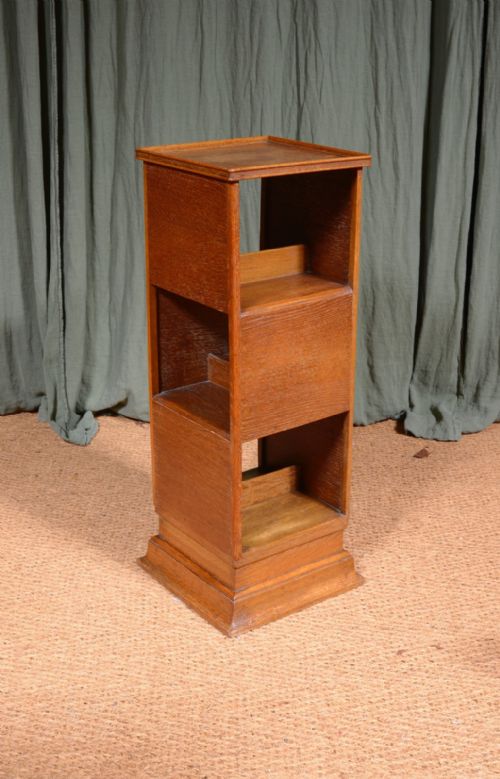 an arts and crafts limed oak free standing book table in the manner of heals c1930 - CATEGORY: ANTIQUE CABINETS - DATED 1930